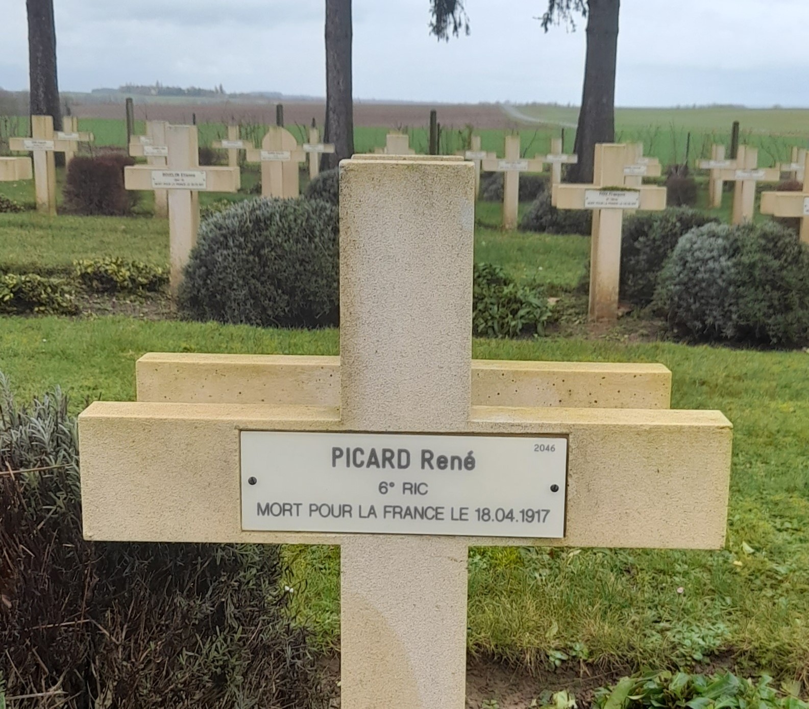 Picard René sépulture à Cerny en Laonnois (02)