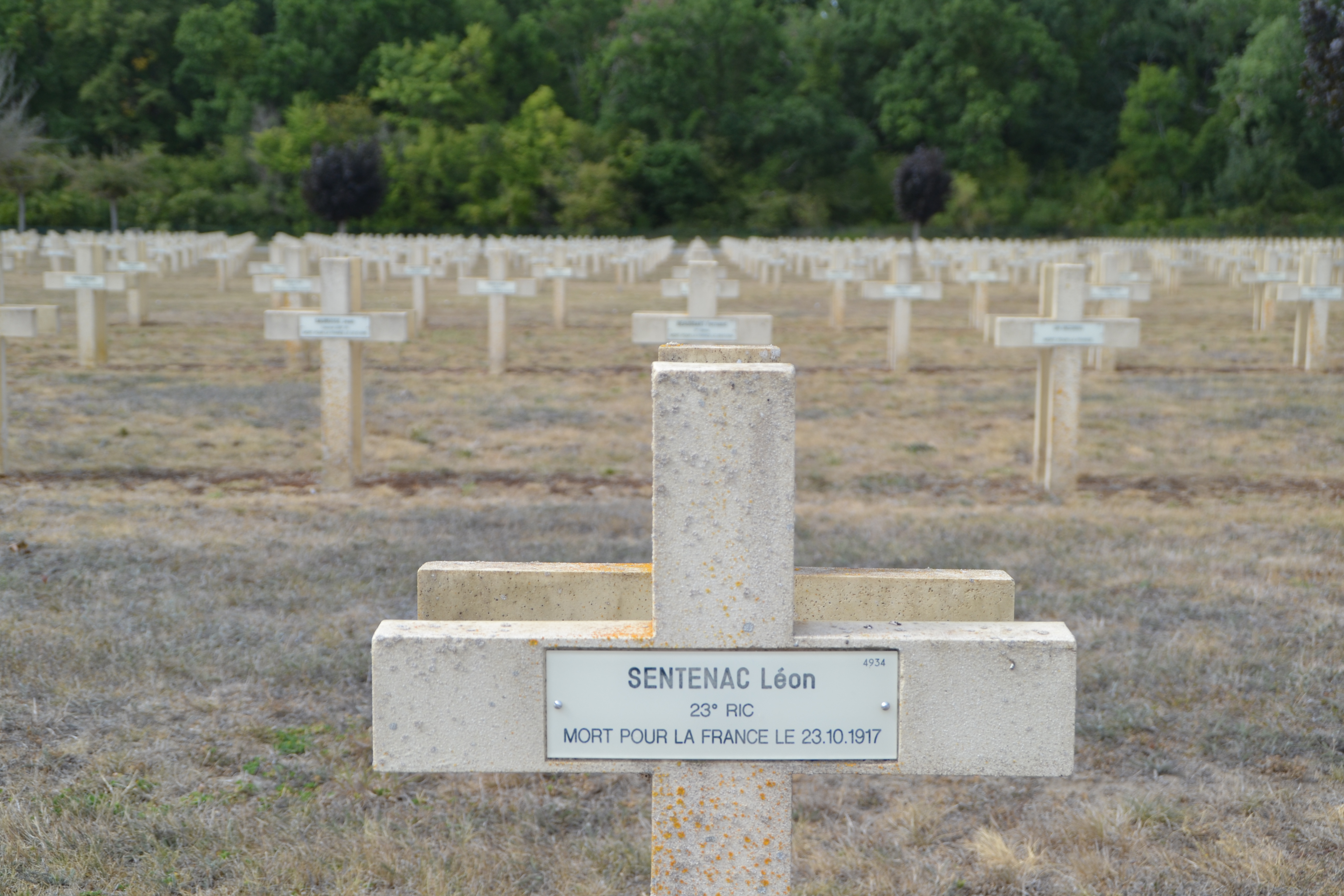 Sentenac Léon sépulture à Pontavert (Aisne)
