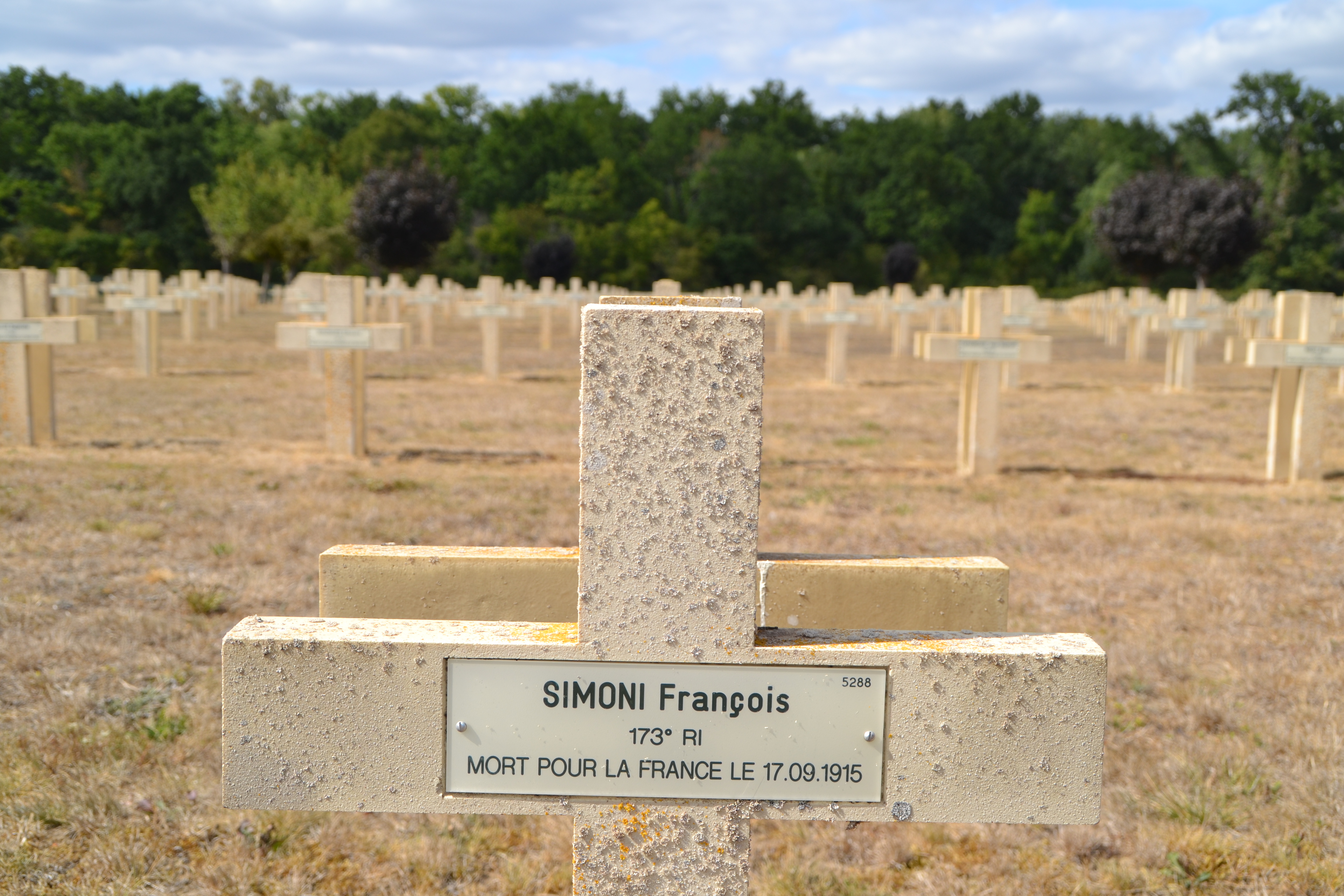 Simoni François sépulture à Pontavert (Aisne)