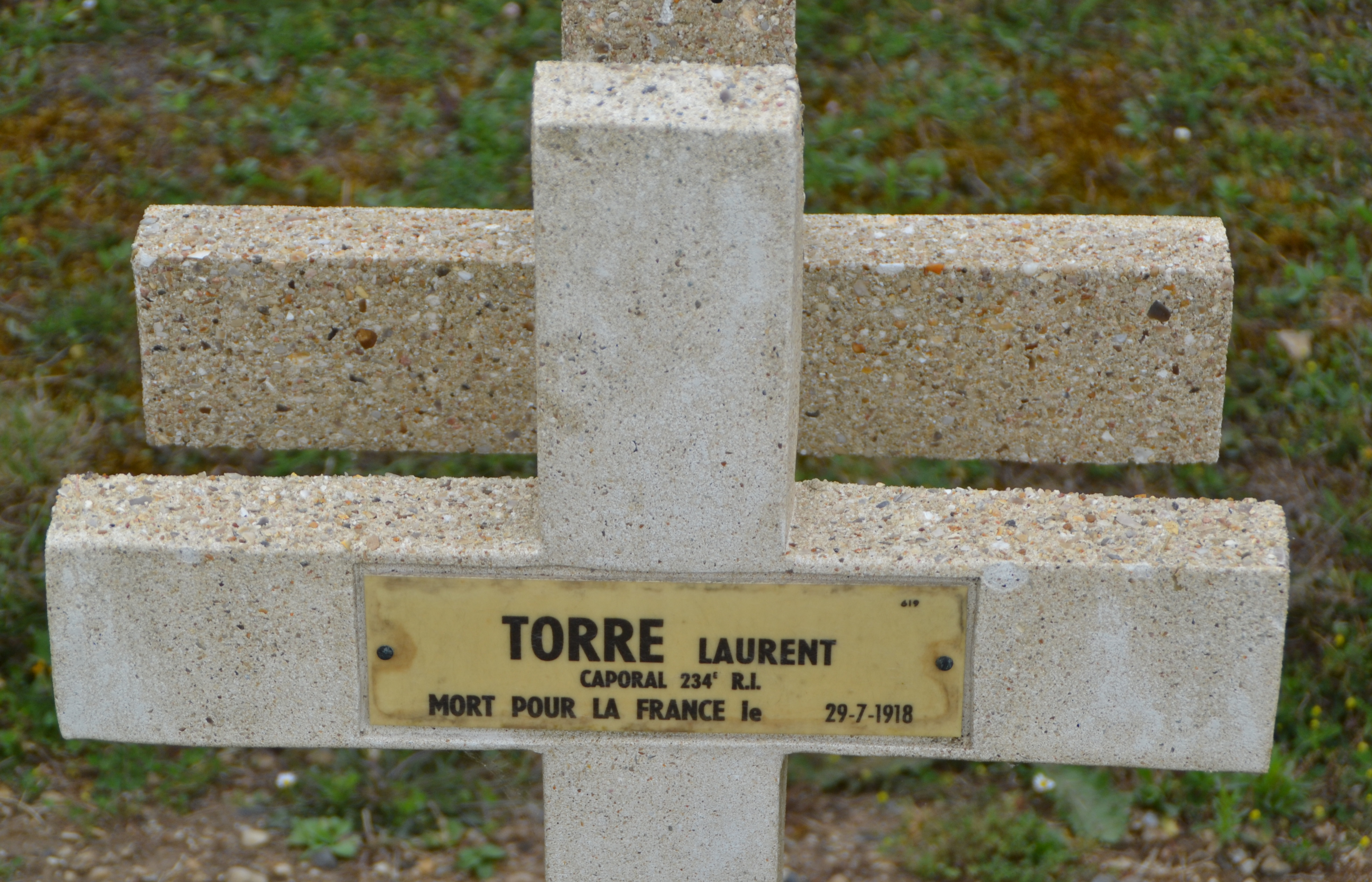 Torrè Laurent Isidore sépulture à Soupir 2 (Aisne)