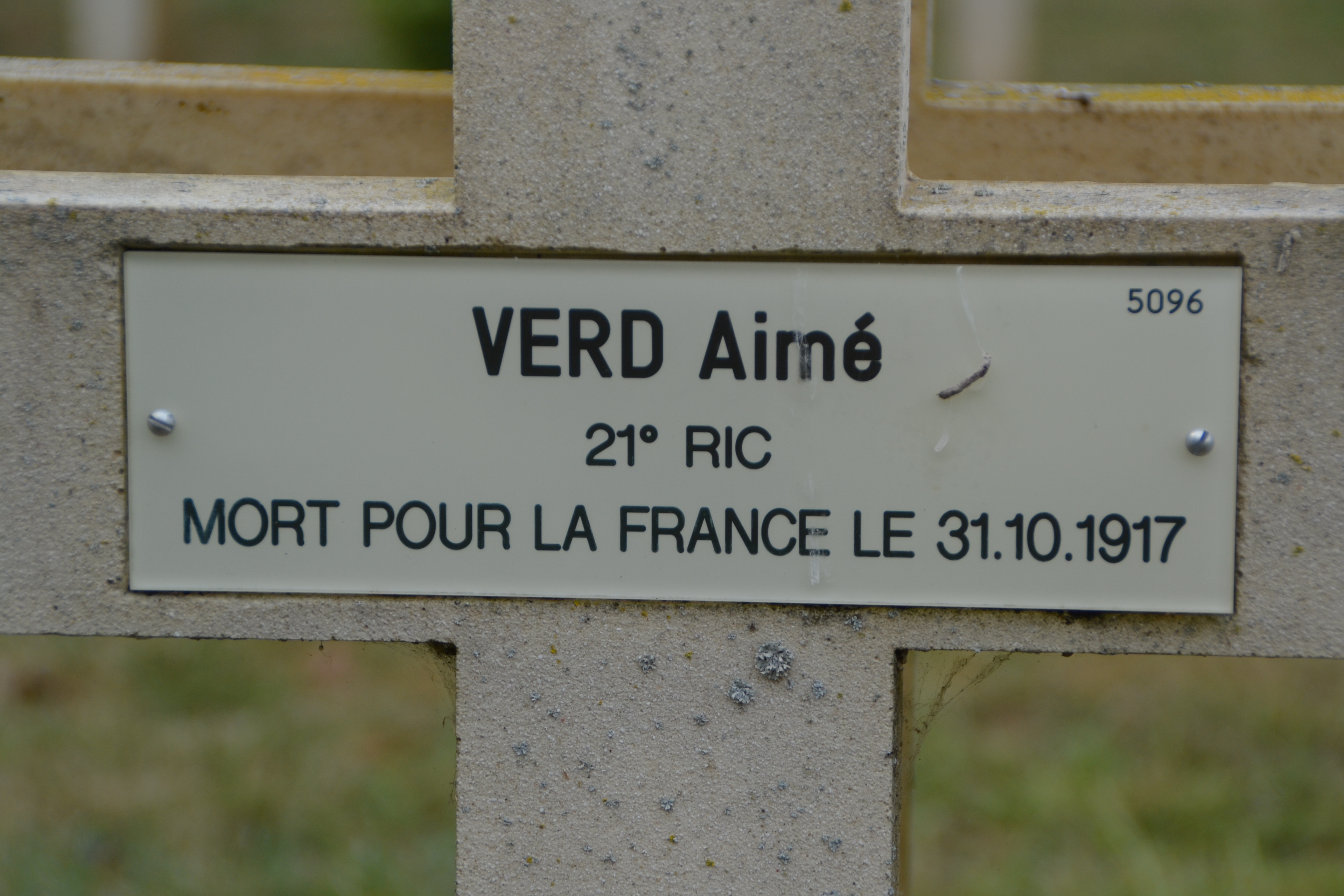 Verd Aimé, sépulture à Pontavert