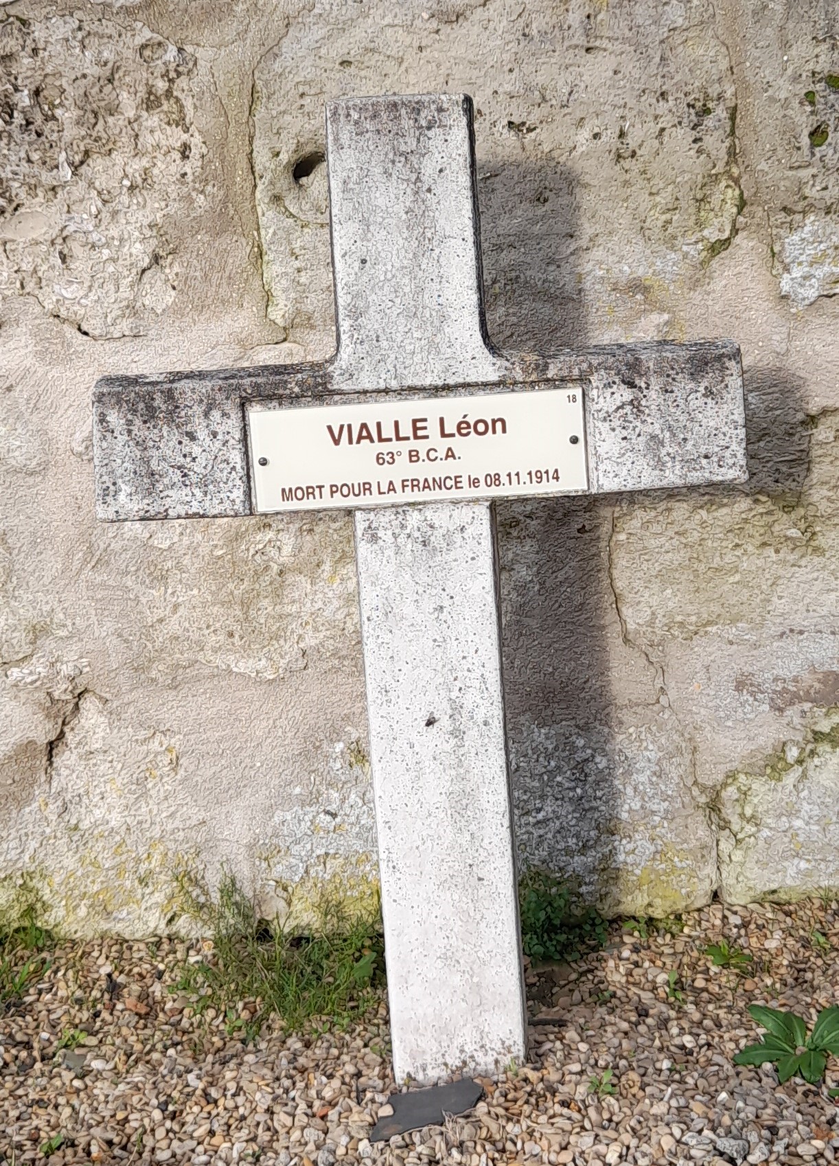 Vialle Léon sépulture à Bucy-le-Long Sainte Marguerite (02)