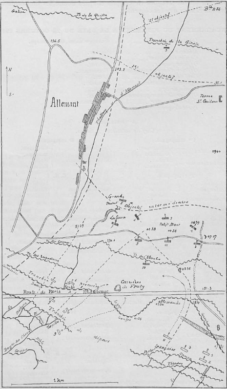 Carrières de Fruty - attaque du 75e régiment d'infanterie le 23 octobre 1917