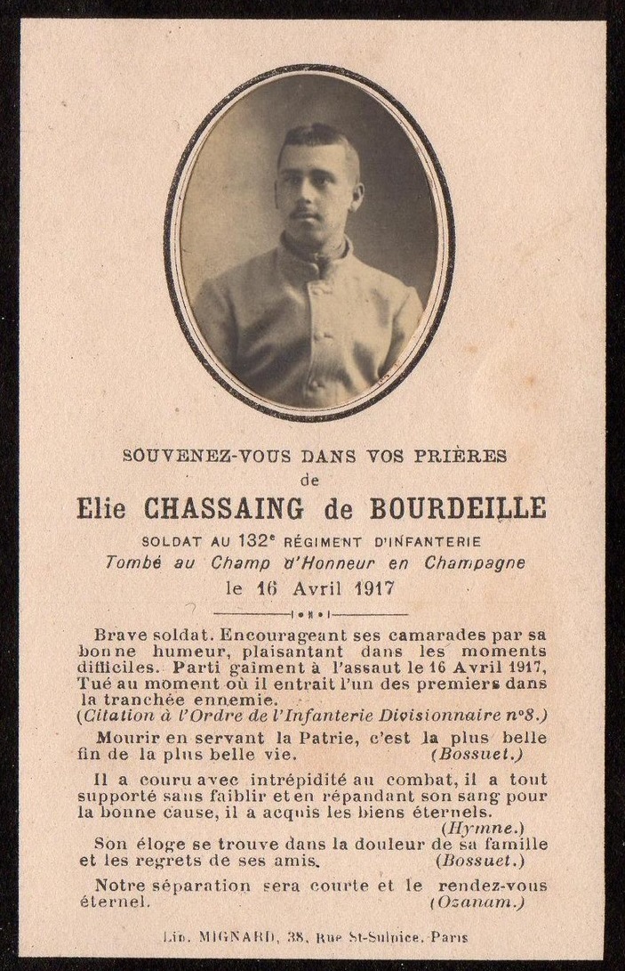 CHASSAING DE BOURDEILLE Jacques 