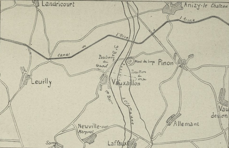 Le 7e régiment d'infanterie coloniale à Vauxaillon le 16 avril 1917 