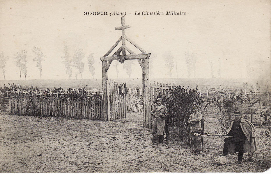 Le cimetière militaire de Soupir pendant la guerre