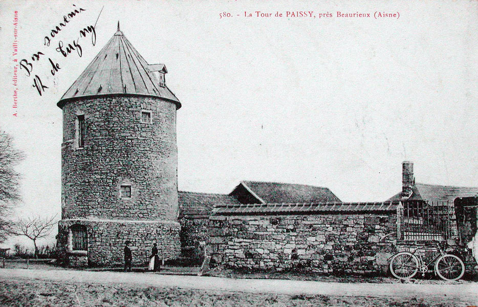 La tour de Paissy, sur la route de Beaurieux