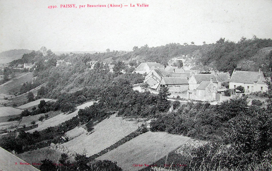 Vue générale de Paissy vers 1910