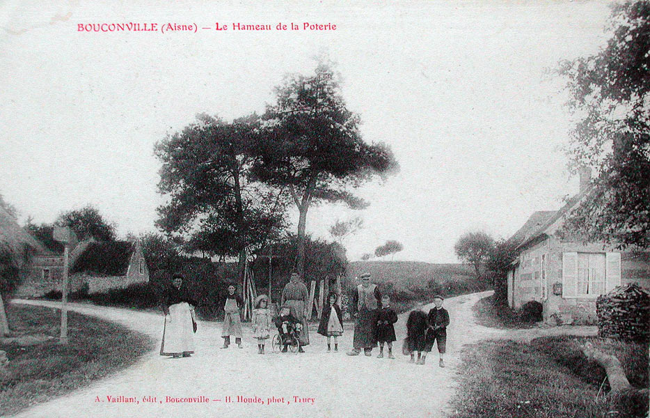 Bouconville, le hameau de la Poterie vers 1909
