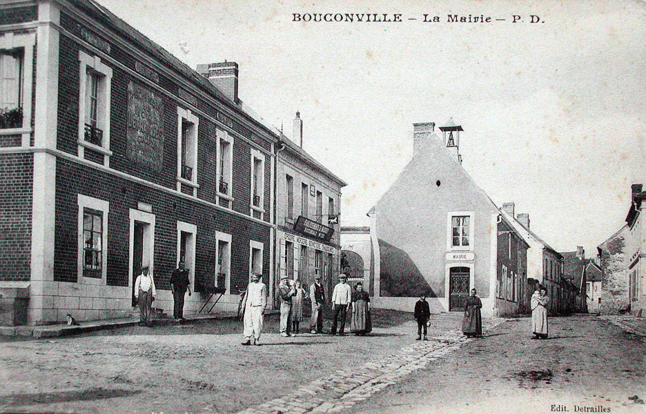 Bouconville, la mairie vers 1910