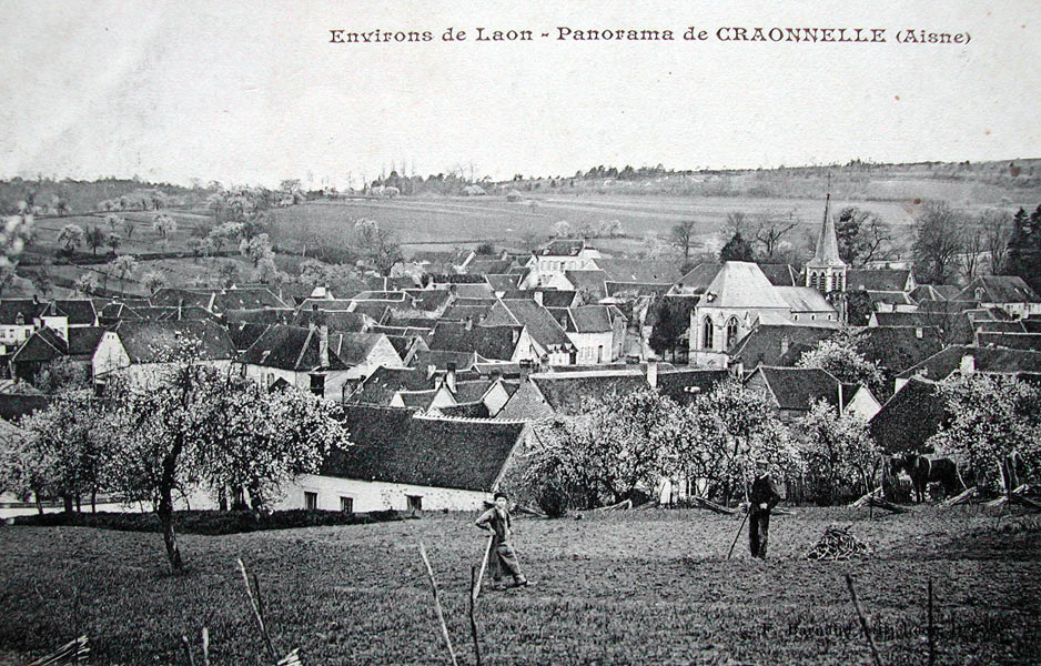 Craonnelle, vue générale au printemps, vers 1909