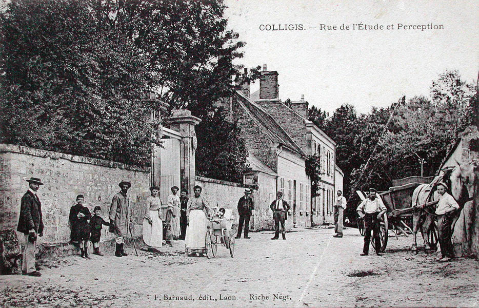 Colligis, rue de l'Etude et Perception, vers 1908