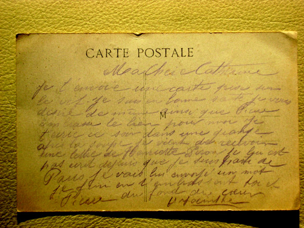 Carte postale 2 (verso) - Hyacinthe OLLIVIER