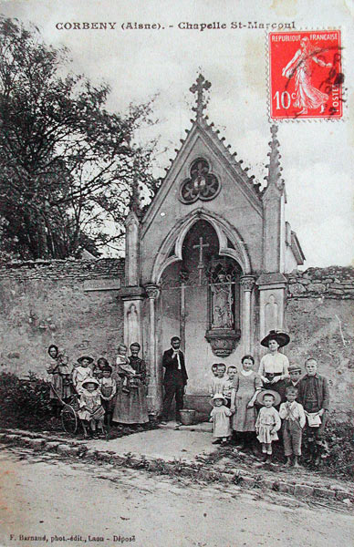 Corbeny, la chapelle Saint-Marcoul vers 1912