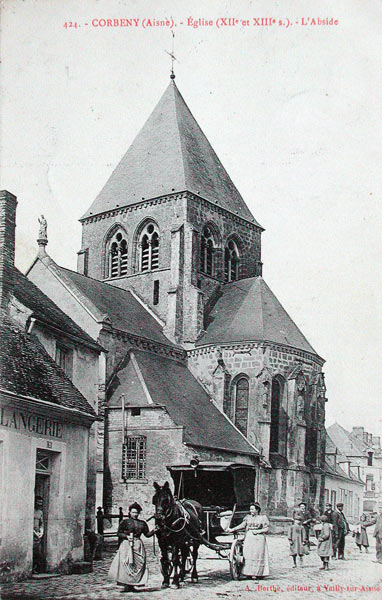 Corbeny, l'église vers 1908
