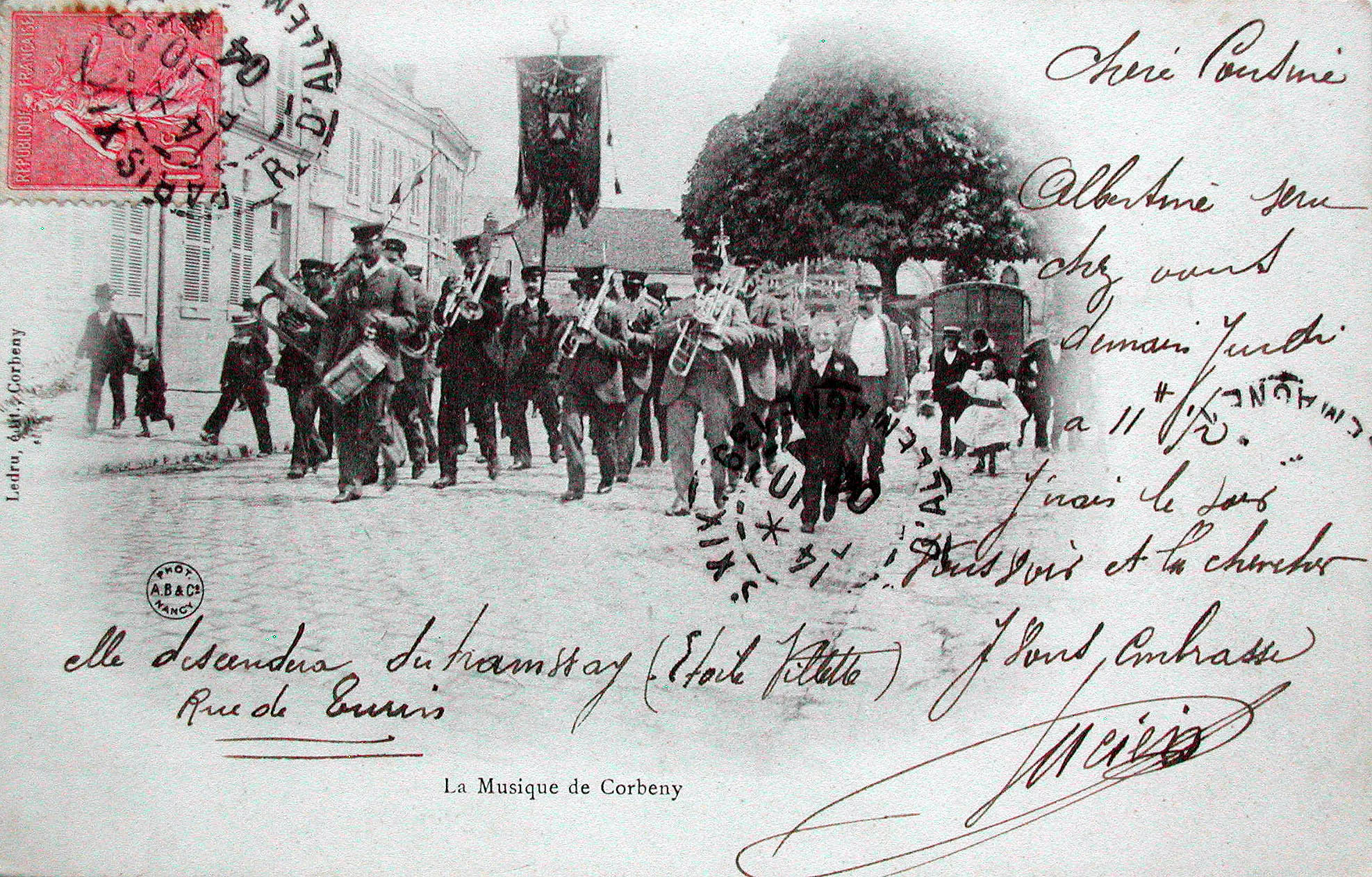 Corbeny, la musique municipale, vers 1904