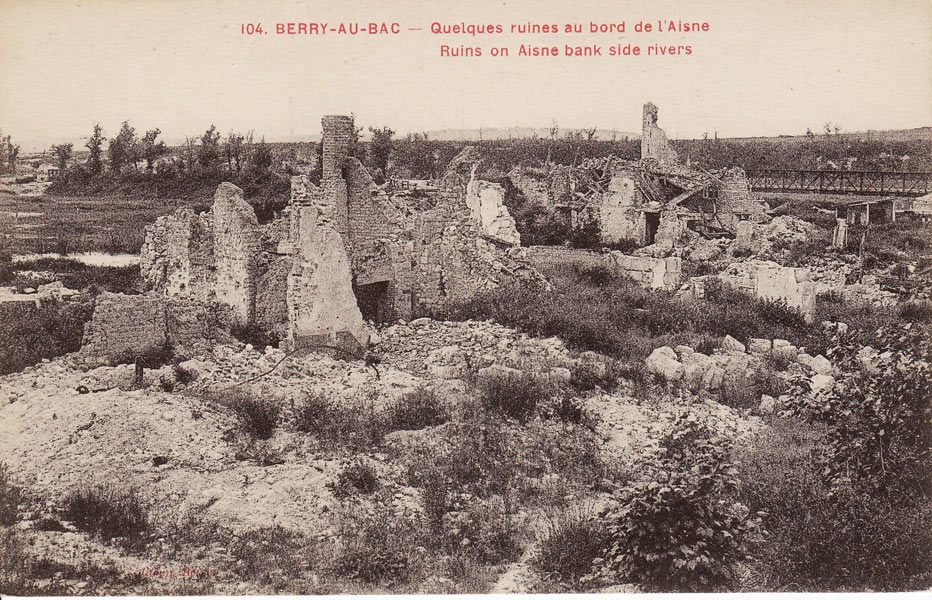 Berry-au-Bac, ruines au bord de l'Aisne