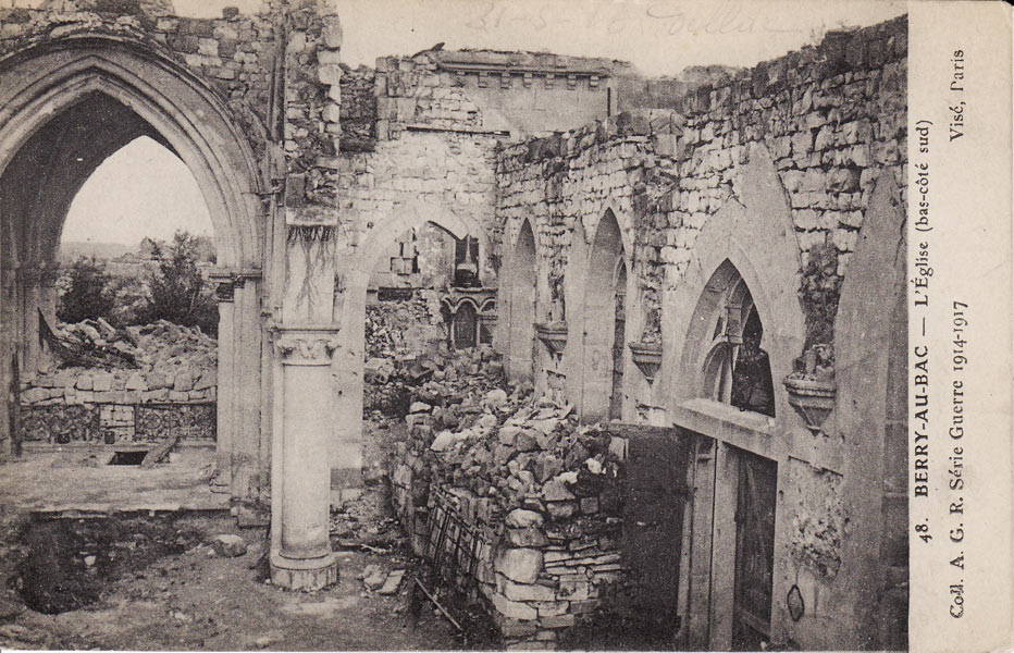 Berry-au-Bac, église en ruines