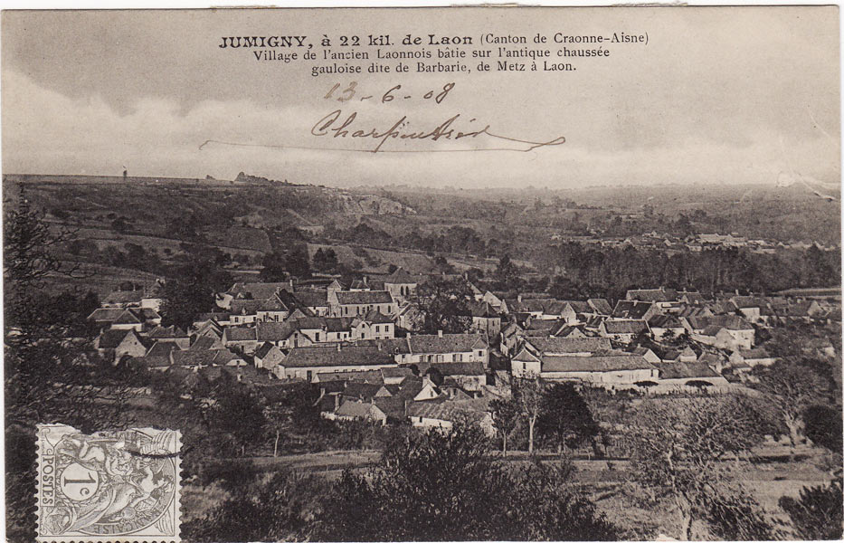 Vue générale de Jumigny vers 1908