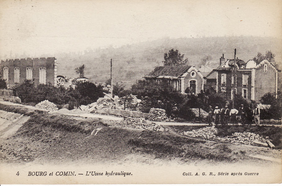 Usine hydaulique de Bourg-et-Comin en ruines