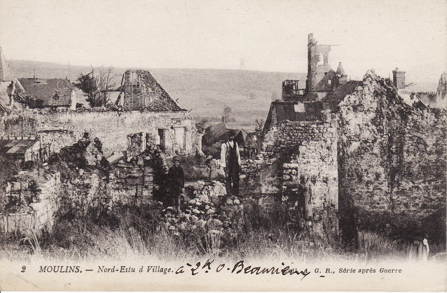 Ruines de l'auberge de M. Picard à Moulins