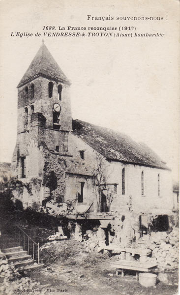 Eglise de Vendresse en ruines