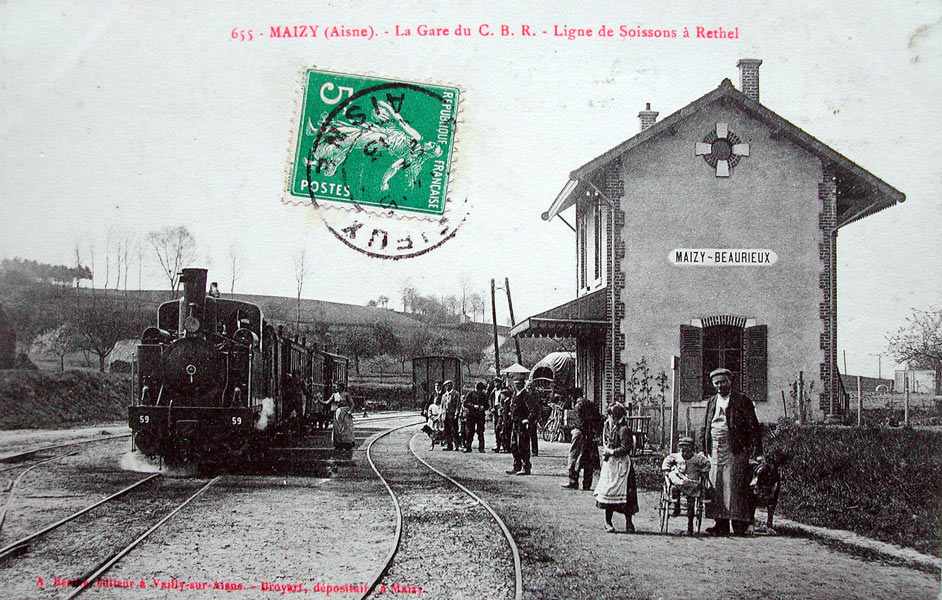 Beaurieux, la gare vers 1913