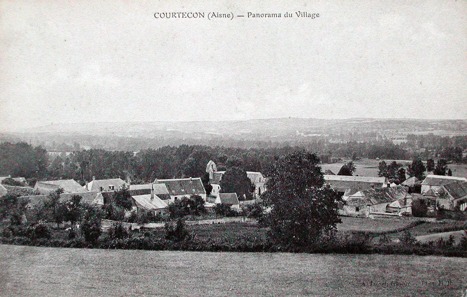 Vue générale de Courtecon, vers 1908