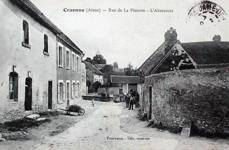 Vieux Craonne, rue de la Pissotte, vers 1908