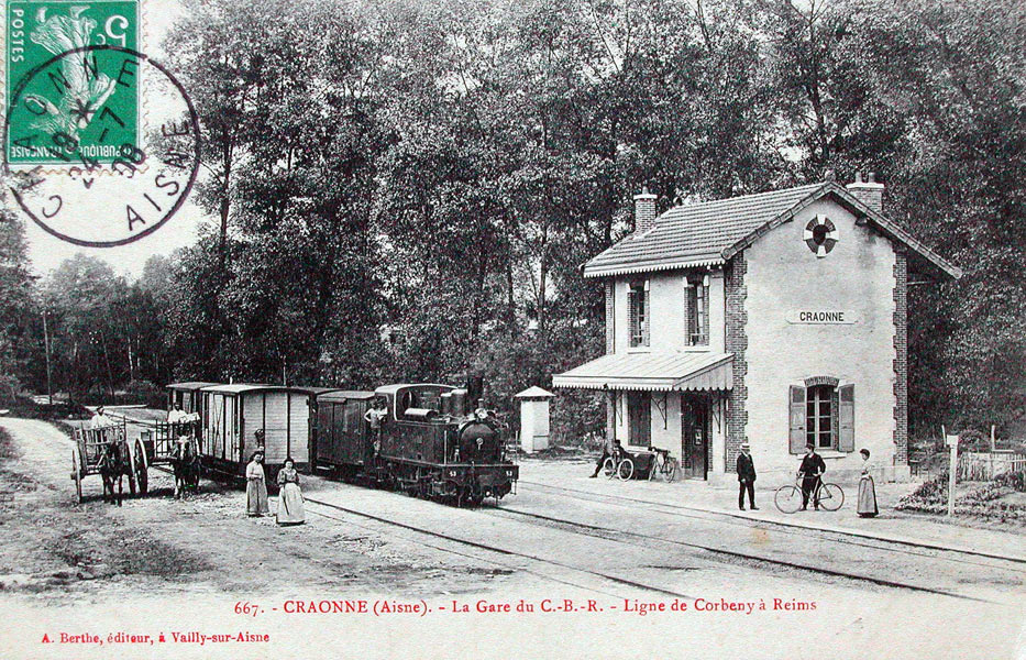 Craonne, la gare, vers 1908