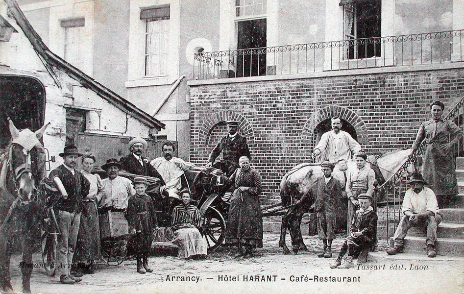 Arrancy, le Café Harant vers 1910