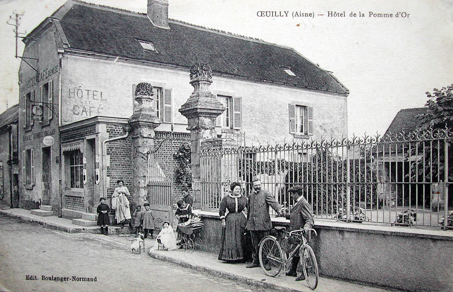 Oeuilly, l'Hôtel de la Pomme d'Or vers 1914