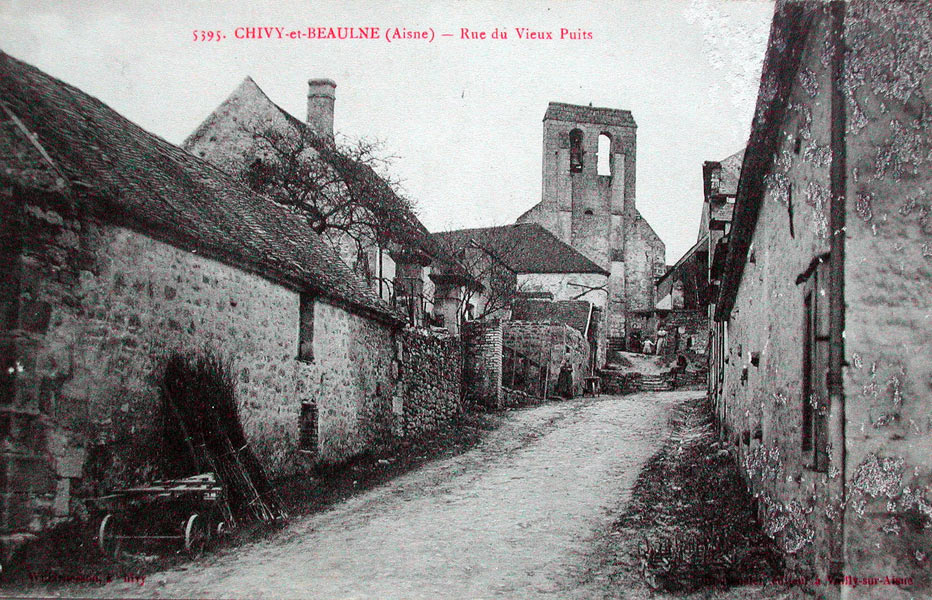 Chivy, la rue du Vieux-Puits vers 1910