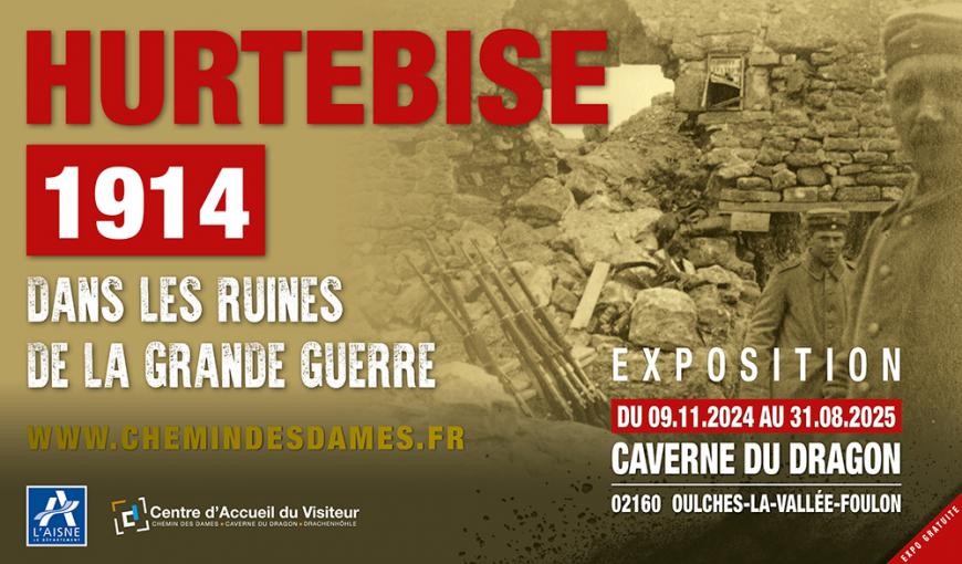 Caverne du Dragon expo Hurtebise 1914 II < Oulches-la-Vallée-Foulon < Ai