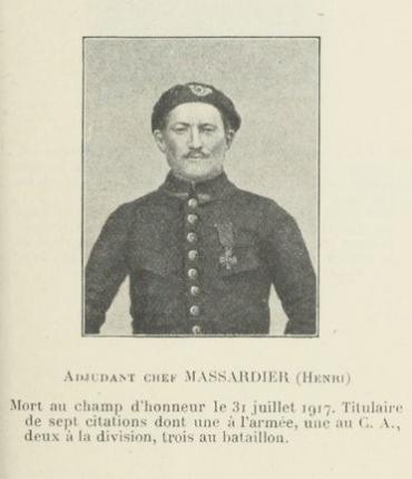 photo de l'adjudant chef Henri Massardier